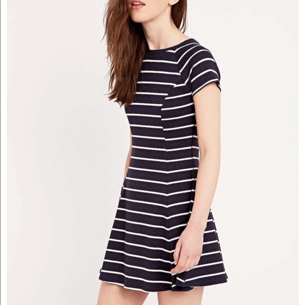 Navy striped dress